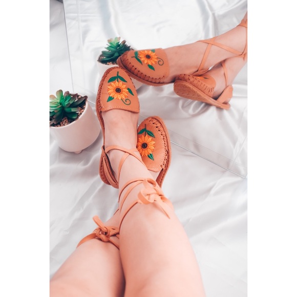 GIRASOL HUARACHES - TAN - Picture 2 of 3